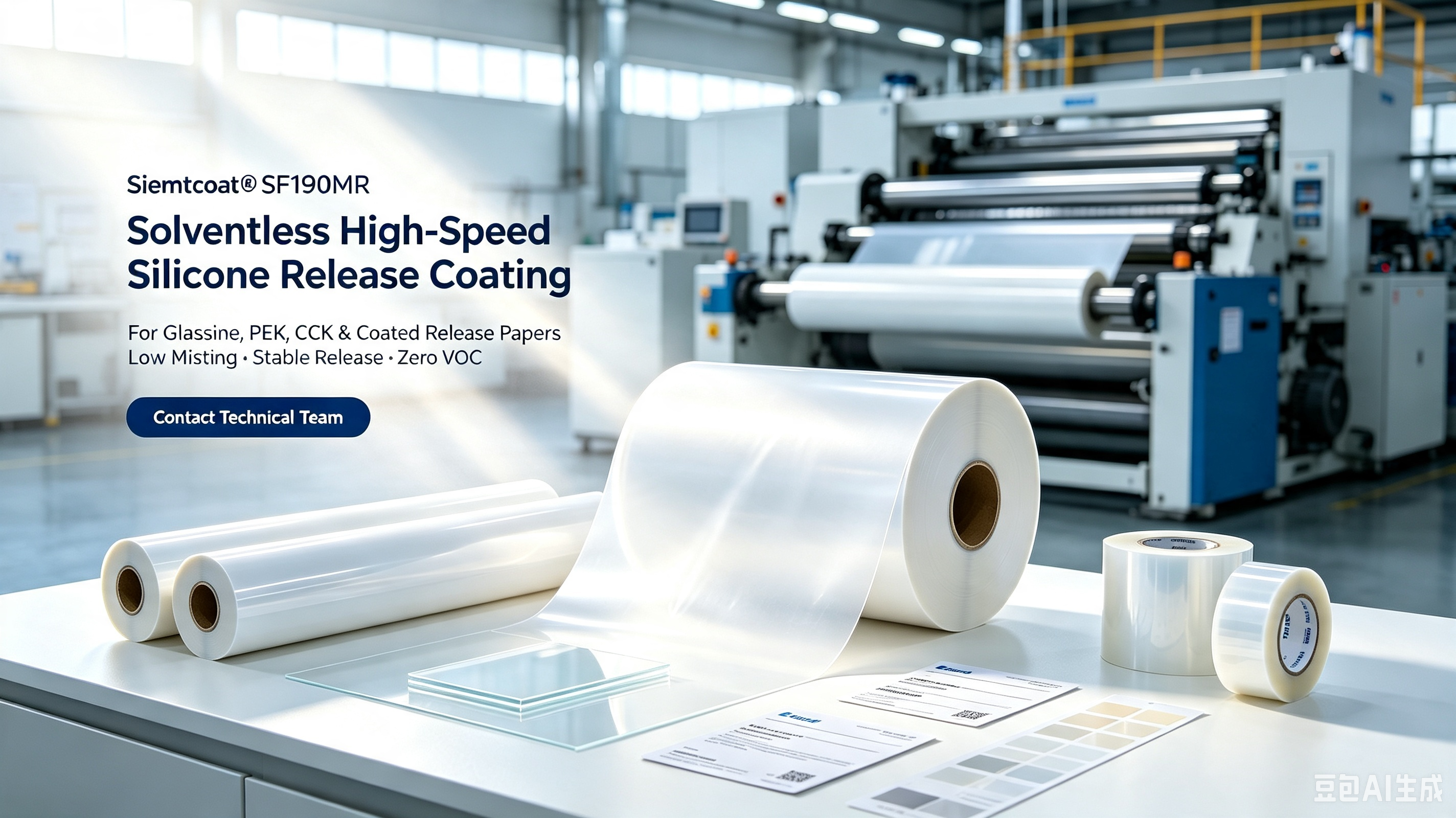 Introduce Siemtcoat® SF190MR: Solventless High-Speed Silicone Release Coating for Release Paper Production